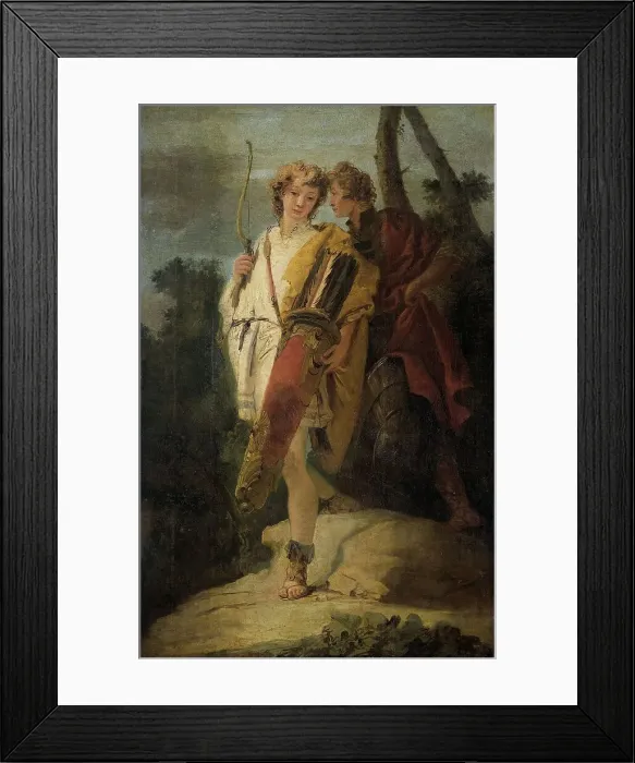 Framed Print : Young Man with Bow and large Quiver and his Companion with a Shield, formerly entitled Telemachus an Creator: Giovanni Battista Tiepolo Framed Print : Young Man with Bow and large Quiver and his Companion with a Shield, formerly entitled Telemachus an Creator: Giovanni Battista Tiepolo