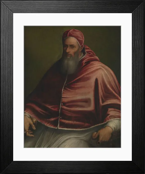 Framed Print : Pope Julius III (formerly entitled Pope Paul III), 1550-1600. Creator: Circle of Girolamo Sicciolante Framed Print : Pope Julius III (formerly entitled Pope Paul III), 1550-1600. Creator: Circle of Girolamo Sicciolante