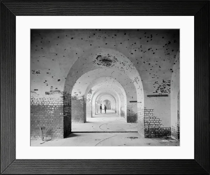 Framed Print : Within the casements, Fort Pulaski, Savannah, Ga. c1907. Creator: Unknown Framed Print : Within the casements, Fort Pulaski, Savannah, Ga. c1907. Creator: Unknown