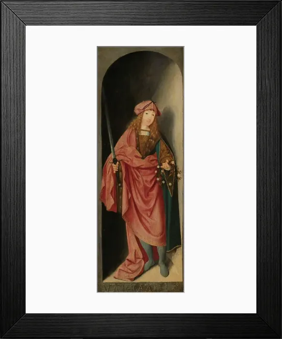 Framed Print : Saint Valerian, left wing of a triptych, c.1490-c.1500. Creator: Master of Brunswick Framed Print : Saint Valerian, left wing of a triptych, c.1490-c.1500. Creator: Master of Brunswick
