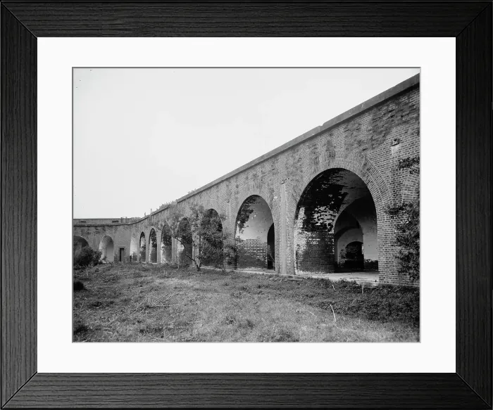 Framed Print : Casements, Fort Pulaski, Savannah, Ga. c1907. Creator: Unknown Framed Print : Casements, Fort Pulaski, Savannah, Ga. c1907. Creator: Unknown