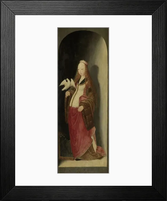 Framed Print : Saint Cecilia, right wing of a triptych, 1490-1500. Creator: Master of Brunswick Framed Print : Saint Cecilia, right wing of a triptych, 1490-1500. Creator: Master of Brunswick