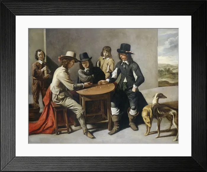 Framed Print : The Dice Shooters, 1630-1680. Creator: Unknown Framed Print : The Dice Shooters, 1630-1680. Creator: Unknown