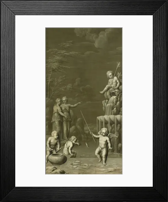 Framed Print : The Catch, 1734. Creator: Hendrik Carree Framed Print : The Catch, 1734. Creator: Hendrik Carree