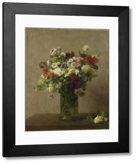 Framed Print : Flowers from Normandy, 1887. Creator: Henri Fantin-Latour Framed Print : Flowers from Normandy, 1887. Creator: Henri Fantin-Latour