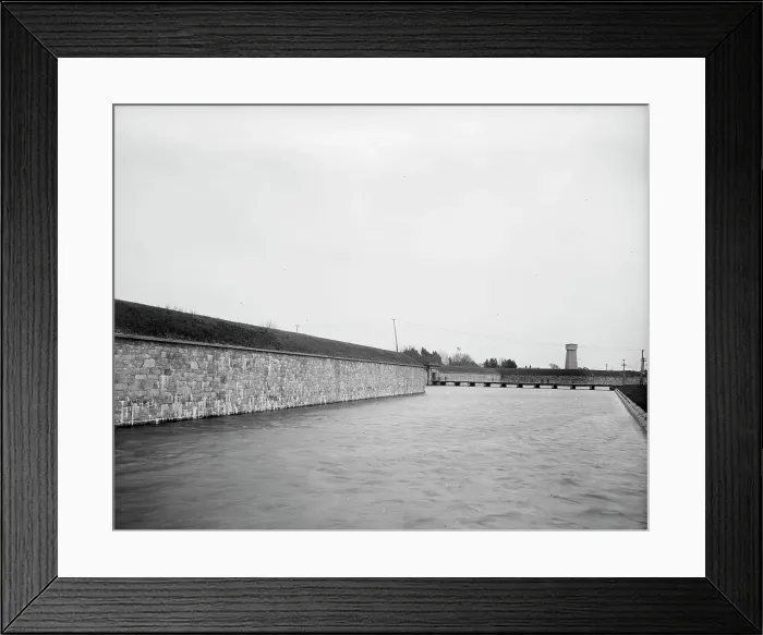 Framed Print : The Moat and main entrance, Fort Monroe, Va. between 1900 and 1910. Creator: Unknown Framed Print : The Moat and main entrance, Fort Monroe, Va. between 1900 and 1910. Creator: Unknown