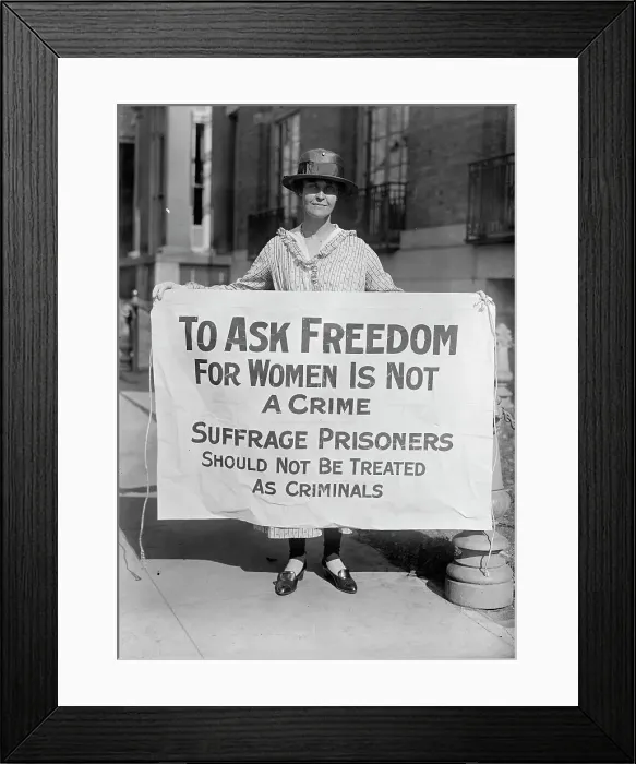 Framed Print : Woman Suffrage - Pickets, 1917. Creator: Harris & Ewing. Woman Suffrage - Pickets, 1917. Creator: Harris & Ewing Framed Print : Woman Suffrage - Pickets, 1917. Creator: Harris & Ewing. Woman Suffrage - Pickets, 1917. Creator: Harris & Ewing