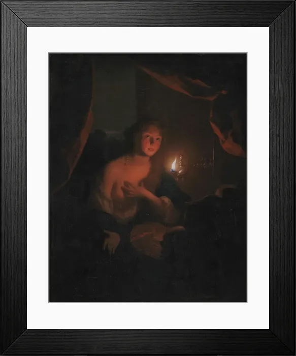 Framed Print : The Penitent Saint Mary Magdalene, 1658-1706. Creator: Godfried Schalcken Framed Print : The Penitent Saint Mary Magdalene, 1658-1706. Creator: Godfried Schalcken