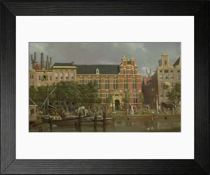 Framed Print : The Latin school on the Singel, Amsterdam, 1802. Creator: Jacob Smies Framed Print : The Latin school on the Singel, Amsterdam, 1802. Creator: Jacob Smies