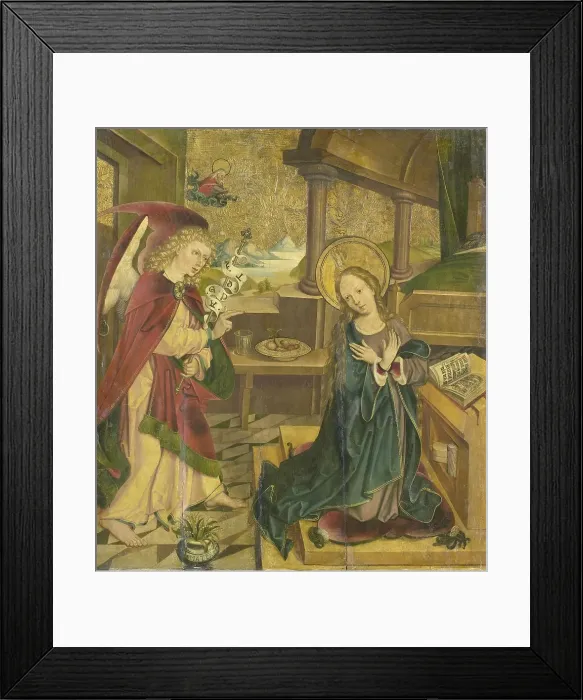 Framed Print : Annunciation to the Virgin, 1490-1510. Creator: Meester van het Salemer Altaar Framed Print : Annunciation to the Virgin, 1490-1510. Creator: Meester van het Salemer Altaar