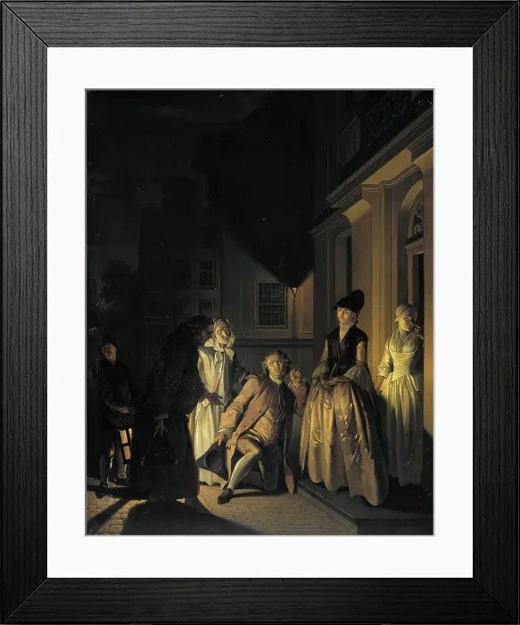Framed Print : Scene from the Play Lubbert Lubbertse or the noble farmer by M. van Breda, 1761. Creator: Jacobus Buys Framed Print : Scene from the Play Lubbert Lubbertse or the noble farmer by M. van Breda, 1761. Creator: Jacobus Buys