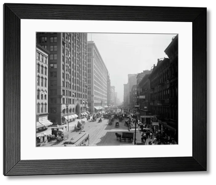 Framed Print : State Street, south from Lake Street, Chicago, Ill. between 1900 and 1910. Creator: Unknown Framed Print : State Street, south from Lake Street, Chicago, Ill. between 1900 and 1910. Creator: Unknown