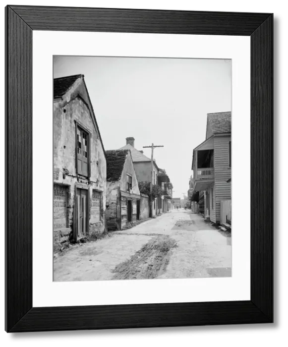 Framed Print : Charlotte Street, St. Augustine, Fla. between 1900 and 1910. Creator: Unknown Framed Print : Charlotte Street, St. Augustine, Fla. between 1900 and 1910. Creator: Unknown
