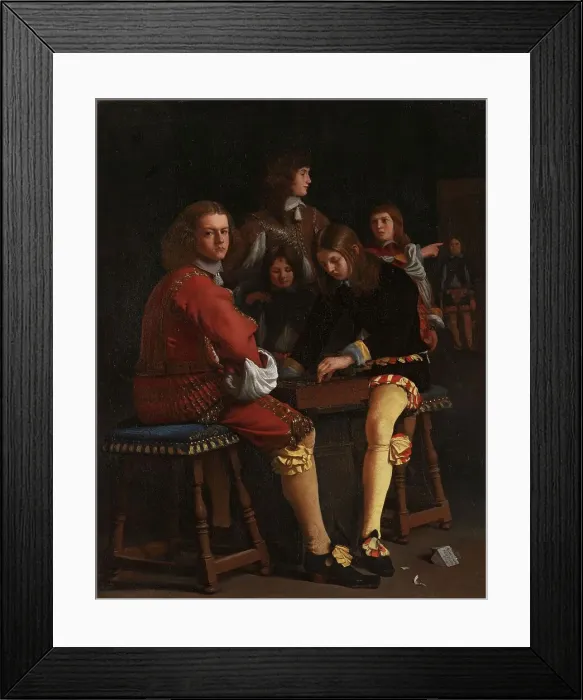 Framed Print : The Draughts Players, 1652. Creator: Michiel Sweerts Framed Print : The Draughts Players, 1652. Creator: Michiel Sweerts