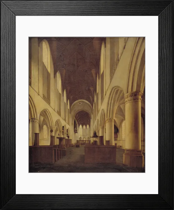 Framed Print : Interior of St Bavo Church in Haarlem. View from the Nave towards the Choir, 1660-1703. Creator: Isaak van Nickele Framed Print : Interior of St Bavo Church in Haarlem. View from the Nave towards the Choir, 1660-1703. Creator: Isaak van Nickele