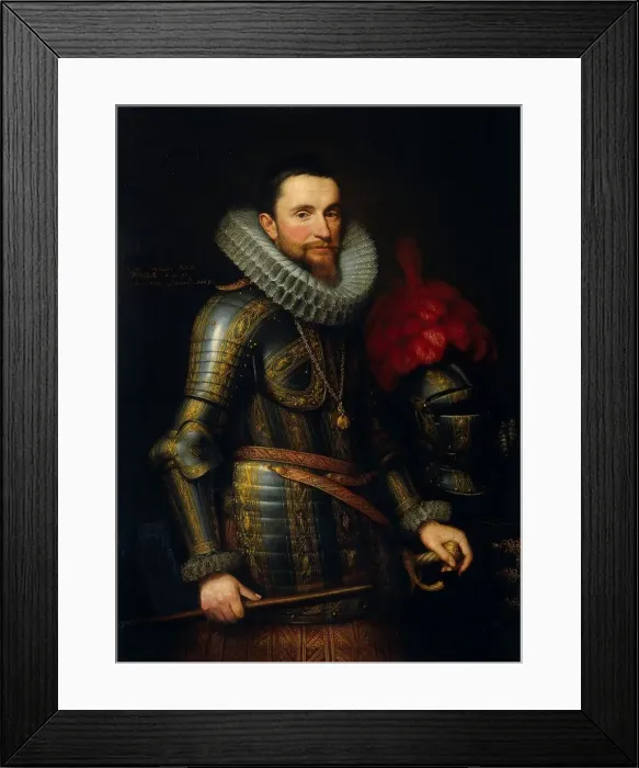 Framed Print : Portrait of Ambrogio Spinola, 1609. Creator: Michiel van Mierevelt Framed Print : Portrait of Ambrogio Spinola, 1609. Creator: Michiel van Mierevelt