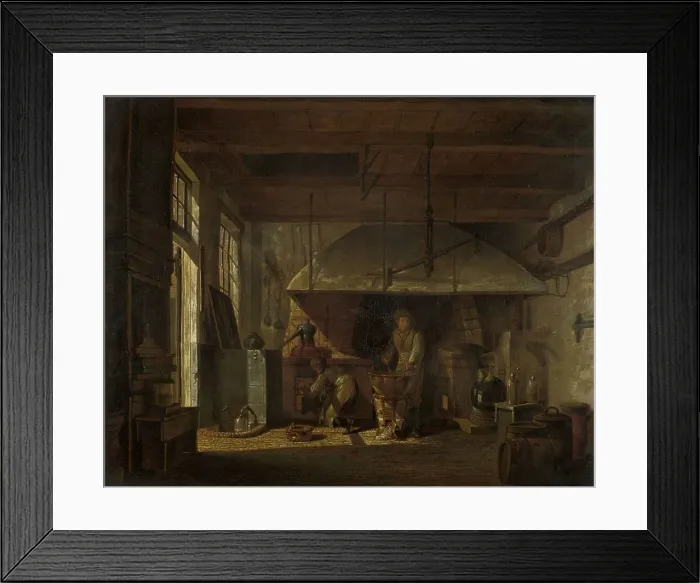 Framed Print : The Distillery of Apothecary A. d'Ailly in the Ramparts of the Zaagmolenpoort, Amsterdam, 1818. Creator: Johannes Jelgerhuis Framed Print : The Distillery of Apothecary A. d'Ailly in the Ramparts of the Zaagmolenpoort, Amsterdam, 1818. Creator: Johannes Jelgerhuis