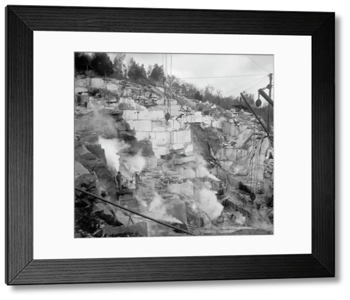 Framed Print : Republic Marble quarry, near Knoxville, Tenn. between 1900 and 1910. Creator: Unknown Framed Print : Republic Marble quarry, near Knoxville, Tenn. between 1900 and 1910. Creator: Unknown