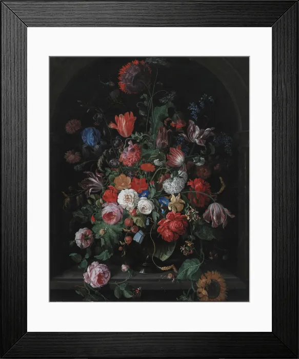 Framed Print : Flower Piece, 1660-1707. Creator: Hendrik Schoock Framed Print : Flower Piece, 1660-1707. Creator: Hendrik Schoock