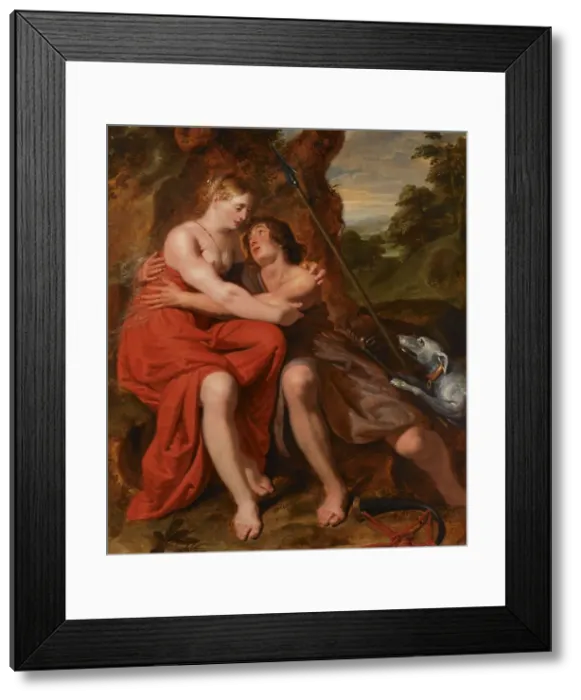 Framed Print : Venus and Adonis, 1629. Creator: Joost de Pape Framed Print : Venus and Adonis, 1629. Creator: Joost de Pape