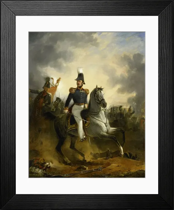 Framed Print : The Engagement at Houthalen, 1834. Creator: Nicolaas Pieneman Framed Print : The Engagement at Houthalen, 1834. Creator: Nicolaas Pieneman