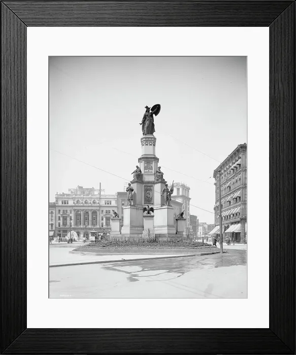 Framed Print : Soldiers and Sailors Monument, Detroit, Mich. between 1900 and 1910. Creator: Unknown Framed Print : Soldiers and Sailors Monument, Detroit, Mich. between 1900 and 1910. Creator: Unknown