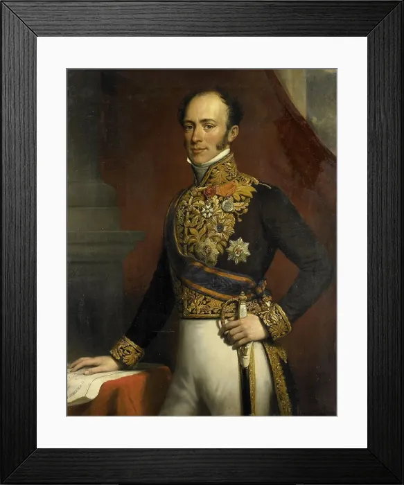 Framed Print : Portrait of Jan Jacob Rochussen, Governor-General of the Dutch East Indies, 1845. Creator: Nicolaas Pieneman Framed Print : Portrait of Jan Jacob Rochussen, Governor-General of the Dutch East Indies, 1845. Creator: Nicolaas Pieneman