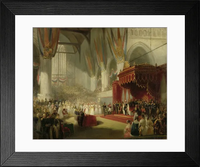 Framed Print : The Inauguration of King William II in the Nieuwe Kerk in Amsterdam on 28 November 1840, 1840-1845. Creator: Nicolaas Pieneman Framed Print : The Inauguration of King William II in the Nieuwe Kerk in Amsterdam on 28 November 1840, 1840-1845. Creator: Nicolaas Pieneman