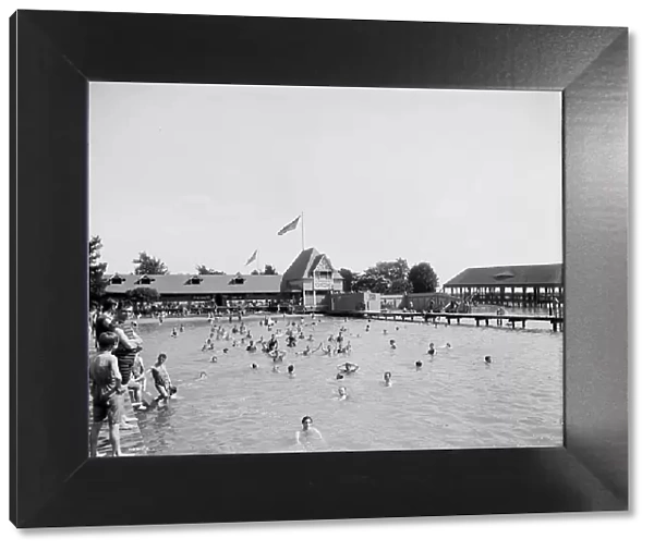 Swimming pool, Belle Isle Park, Detroit, Mich. between 1900 and 1910. Creator: Unknown