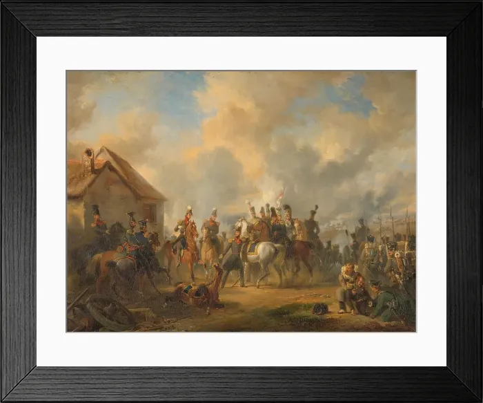 Framed Print : The Battle of Bautersem during the Ten Days Campaign, 1833. Creator: Nicolaas Pieneman Framed Print : The Battle of Bautersem during the Ten Days Campaign, 1833. Creator: Nicolaas Pieneman