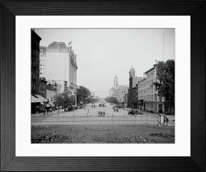 Framed Print : Pennsylvania Avenue, Washington, D.C. between 1900 and 1910. Creator: Unknown Framed Print : Pennsylvania Avenue, Washington, D.C. between 1900 and 1910. Creator: Unknown