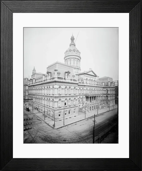 Framed Print : City Hall, Baltimore, Md. between 1900 and 1910. Creator: Unknown Framed Print : City Hall, Baltimore, Md. between 1900 and 1910. Creator: Unknown