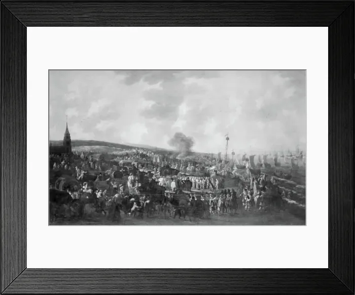 Framed Print : Charles II of England Embarking in Scheweningen May 23, 1660, 1660-1683. Creator: Hendrick de Meijer Framed Print : Charles II of England Embarking in Scheweningen May 23, 1660, 1660-1683. Creator: Hendrick de Meijer