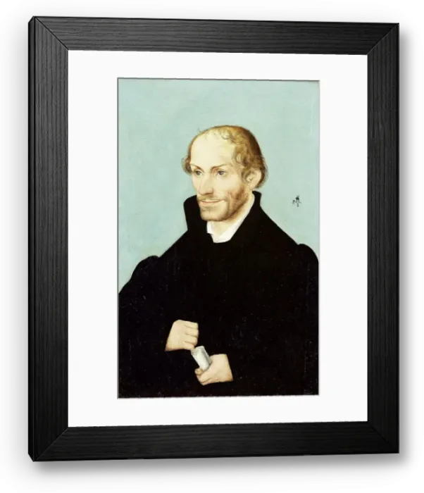 Framed Print : Philipp Melanchthon, Leading Figure of the Reformation, 1540-1560. Creator: Workshop of Lucas Cranach the Elder