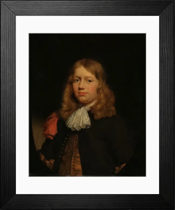 Framed Print : Portrait of a young Man, 1670-1680. Creator: Nicolaes Maes Framed Print : Portrait of a young Man, 1670-1680. Creator: Nicolaes Maes