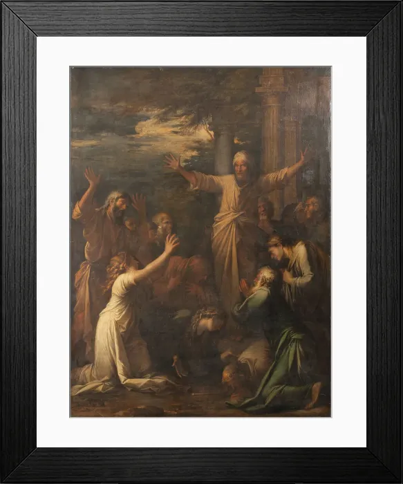 Framed Print : Jonah Preaching to the People of Niniveh, 1661. Creator: Salvator Rosa