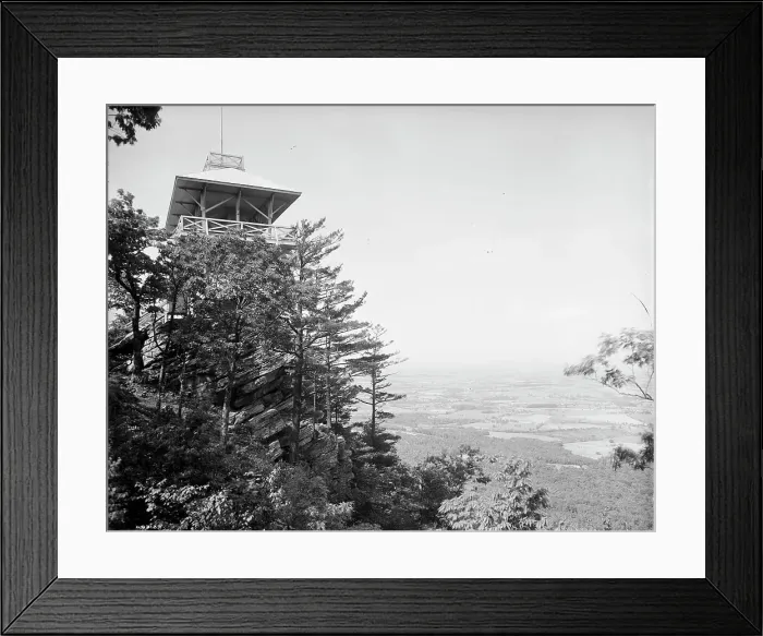 Framed Print : High Rock Observatory, near Pen Mar Park, view looking west, Maryland, between 1900 and 1910. Creator: Unknown Framed Print : High Rock Observatory, near Pen Mar Park, view looking west, Maryland, between 1900 and 1910. Creator: Unknown