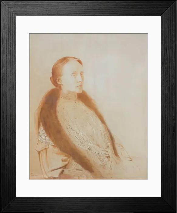 Framed Print : Portrait of A.M.L. Bonger-van der Linden, 1905. Creator: Odilon Redon Framed Print : Portrait of A.M.L. Bonger-van der Linden, 1905. Creator: Odilon Redon