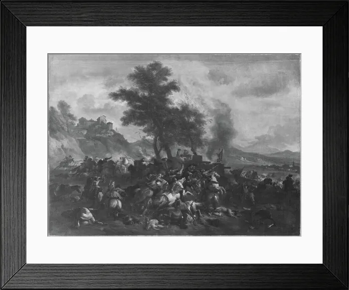Framed Print : Prince Eugen's battle at Schellenberg; Bataille, 1662-1733. Creator: Jan van Huchtenburg Framed Print : Prince Eugen's battle at Schellenberg; Bataille, 1662-1733. Creator: Jan van Huchtenburg