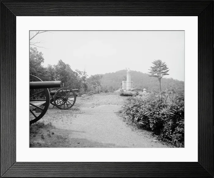 Framed Print : Round Top from Haslett's battery, Gettysburg, Pa. between 1900 and 1910. Creator: Unknown