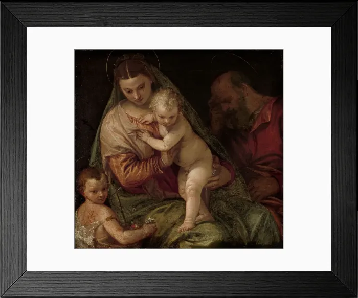 Framed Print : Holy Family with Young Saint John, 1550-1575. Creator: Paolo Veronese Framed Print : Holy Family with Young Saint John, 1550-1575. Creator: Paolo Veronese