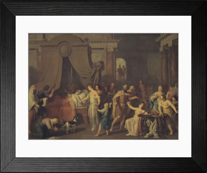 Framed Print : Alcestis and Admetus, 1663-1733. Creator: Gerard Hoet Framed Print : Alcestis and Admetus, 1663-1733. Creator: Gerard Hoet