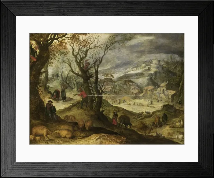 Framed Print : Winter Landscape, 1615-1650. Creator: Unknown Framed Print : Winter Landscape, 1615-1650. Creator: Unknown