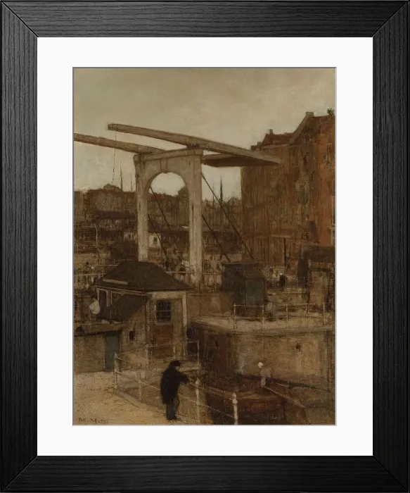 Framed Print : The Nieuwe Haarlemse Sluis at the Singel, known as ‘Souvenir d'Amsterdam, 1871. Creator: Matthijs Maris Framed Print : The Nieuwe Haarlemse Sluis at the Singel, known as ‘Souvenir d'Amsterdam, 1871. Creator: Matthijs Maris