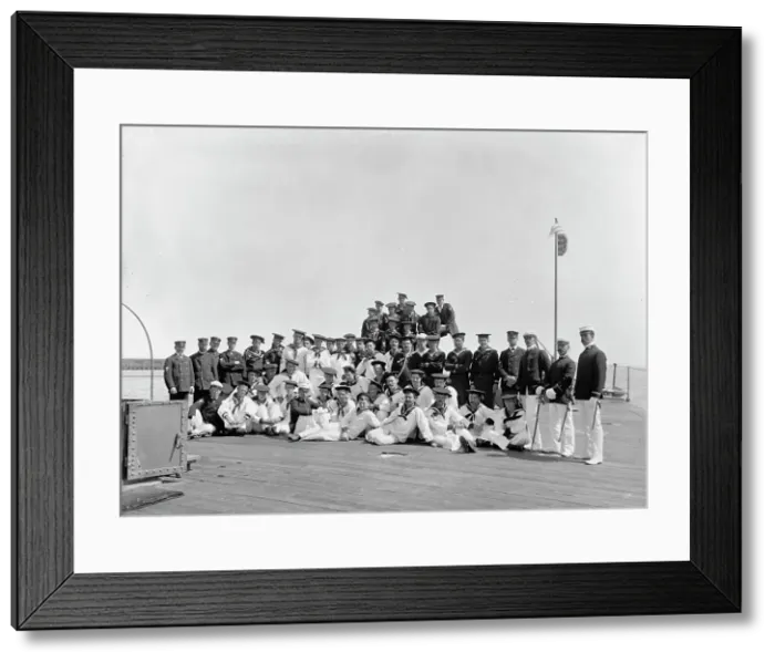 Framed Print : U.S.S. Nahant, ship's company, 1898. Creator: Edward H Hart Framed Print : U.S.S. Nahant, ship's company, 1898. Creator: Edward H Hart