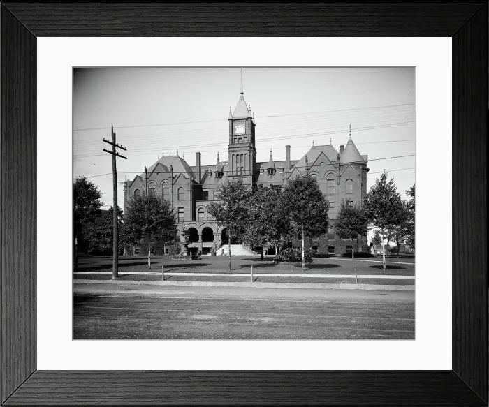Framed Print : City Hall, Saginaw, Mich. between 1900 and 1910. Creator: Unknown Framed Print : City Hall, Saginaw, Mich. between 1900 and 1910. Creator: Unknown