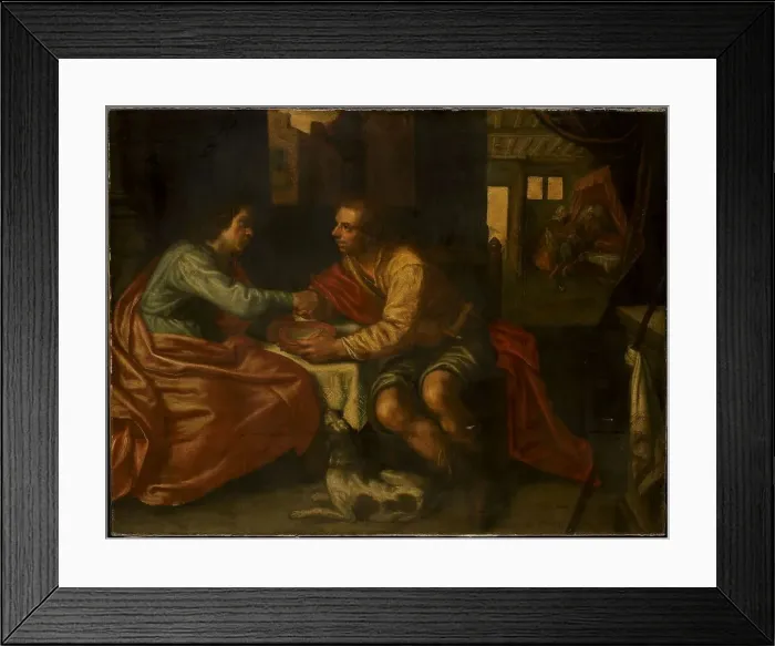 Framed Print : Esau selling his Birthright, after 1609. Creator: Paulus Moreelse (copy after) Framed Print : Esau selling his Birthright, after 1609. Creator: Paulus Moreelse (copy after)