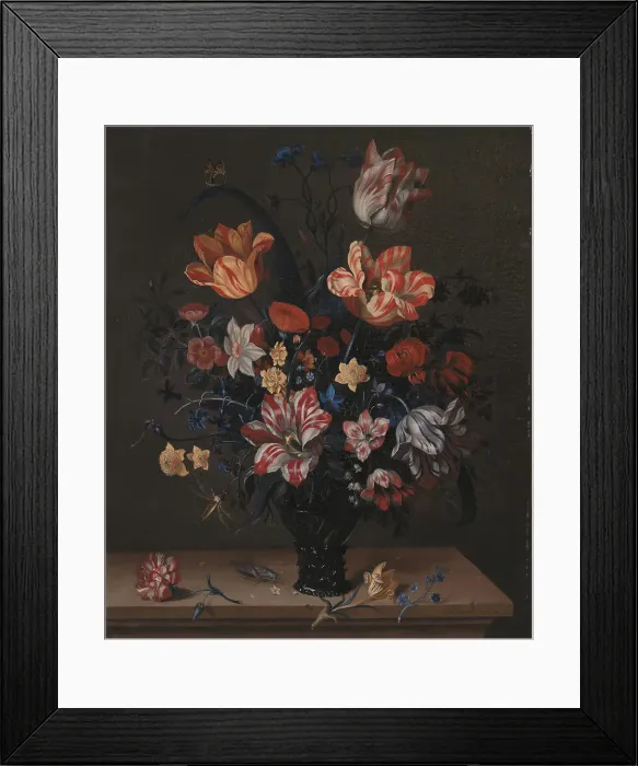 Framed Print : Tulips and Other Flowers in a Rummer, 1663. Creator: Helena Roouers Framed Print : Tulips and Other Flowers in a Rummer, 1663. Creator: Helena Roouers
