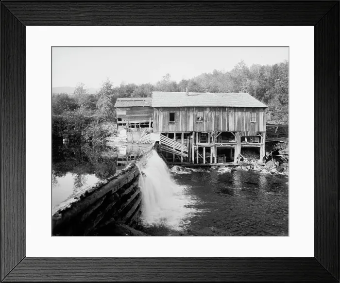 Framed Print : Keene Valley, old mill on the Ausable, Adirondack Mts. N.Y. between 1900 and 1905. Creator: Unknown Framed Print : Keene Valley, old mill on the Ausable, Adirondack Mts. N.Y. between 1900 and 1905. Creator: Unknown