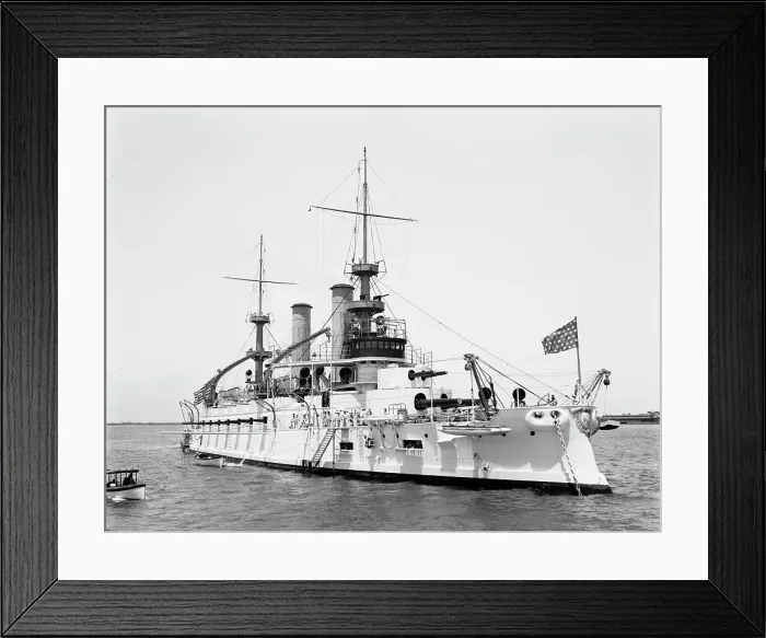 Framed Print : U.S.S. Kentucky, 1900 or 1901. Creator: Edward H Hart Framed Print : U.S.S. Kentucky, 1900 or 1901. Creator: Edward H Hart